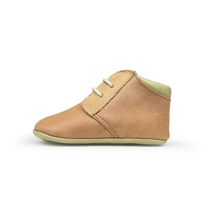 Prestapper in brown with print in leo