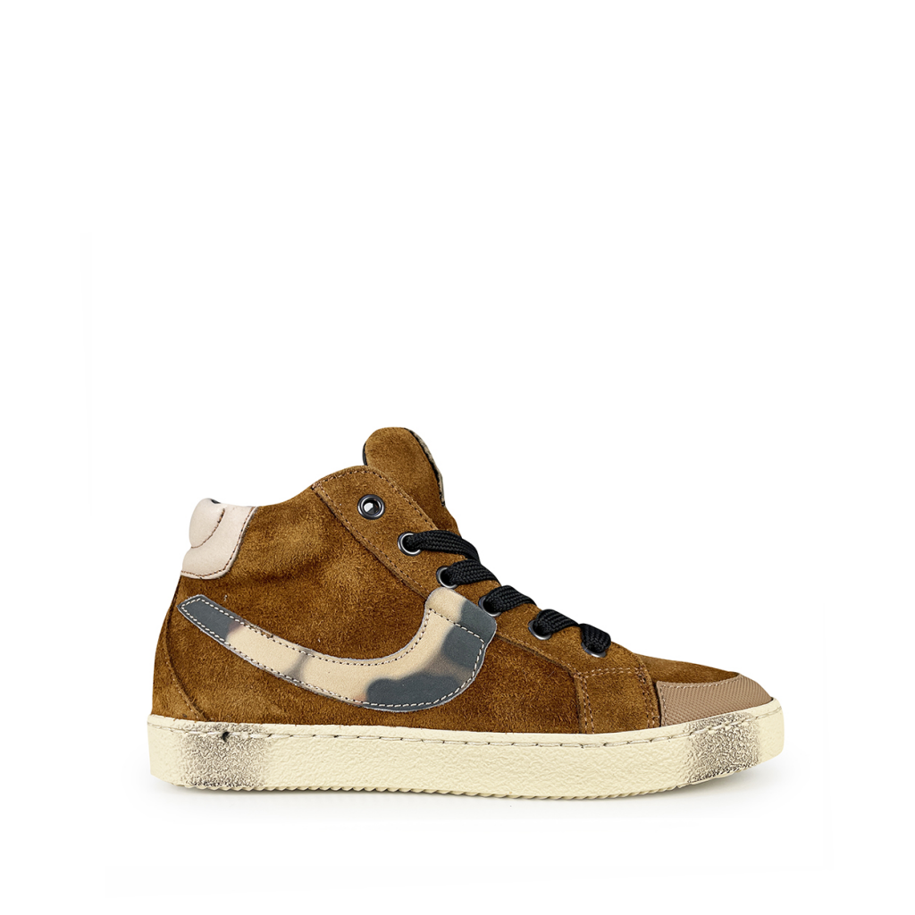 Rondinella - Halfhoge bruine sneaker
