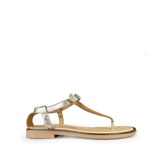 Kinderschoen online Ocra sandalen Zilveren slippersandaal