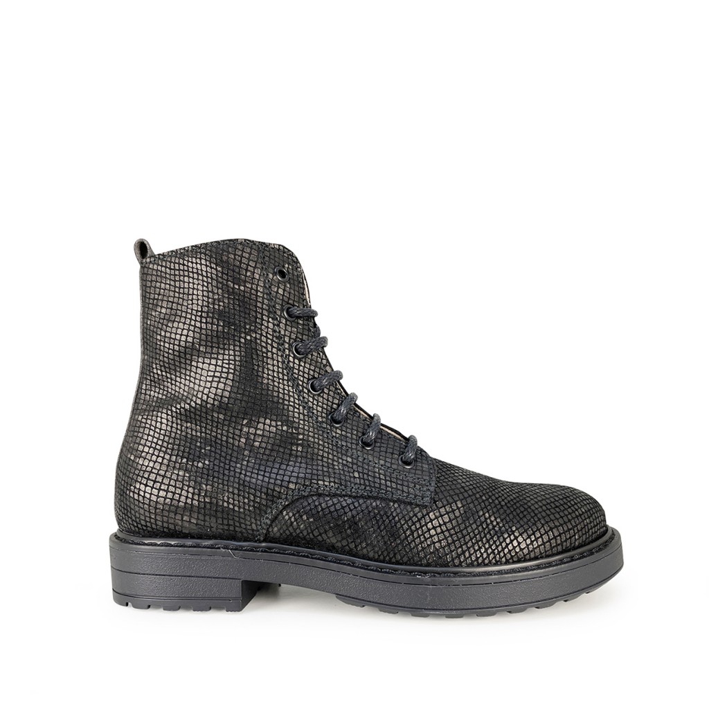 Beberlis - Black lace boot croco