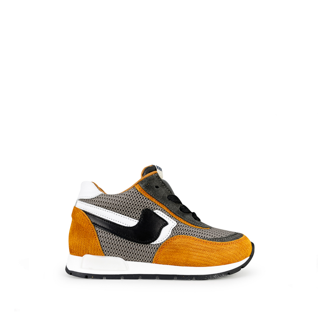 Rondinella - Grey sneaker with ochre
