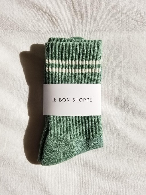 Le Bon Shoppe korte kousen Boyfriend Socks Groen