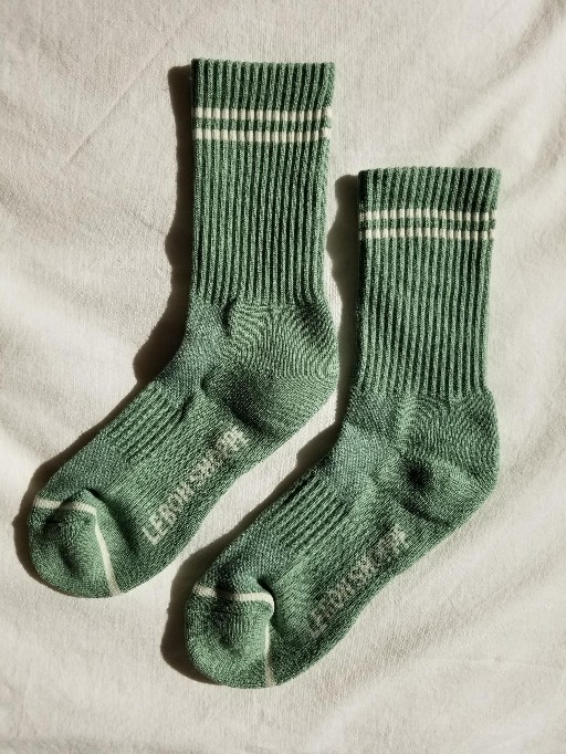 Le Bon Shoppe korte kousen Boyfriend Socks Groen