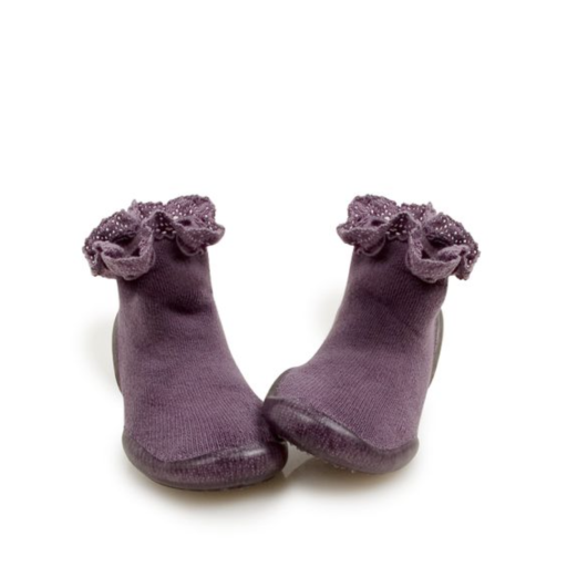 Kinderschoen online Collegien pantoffels Sokpantoffel Mademoiselle paars Collégien