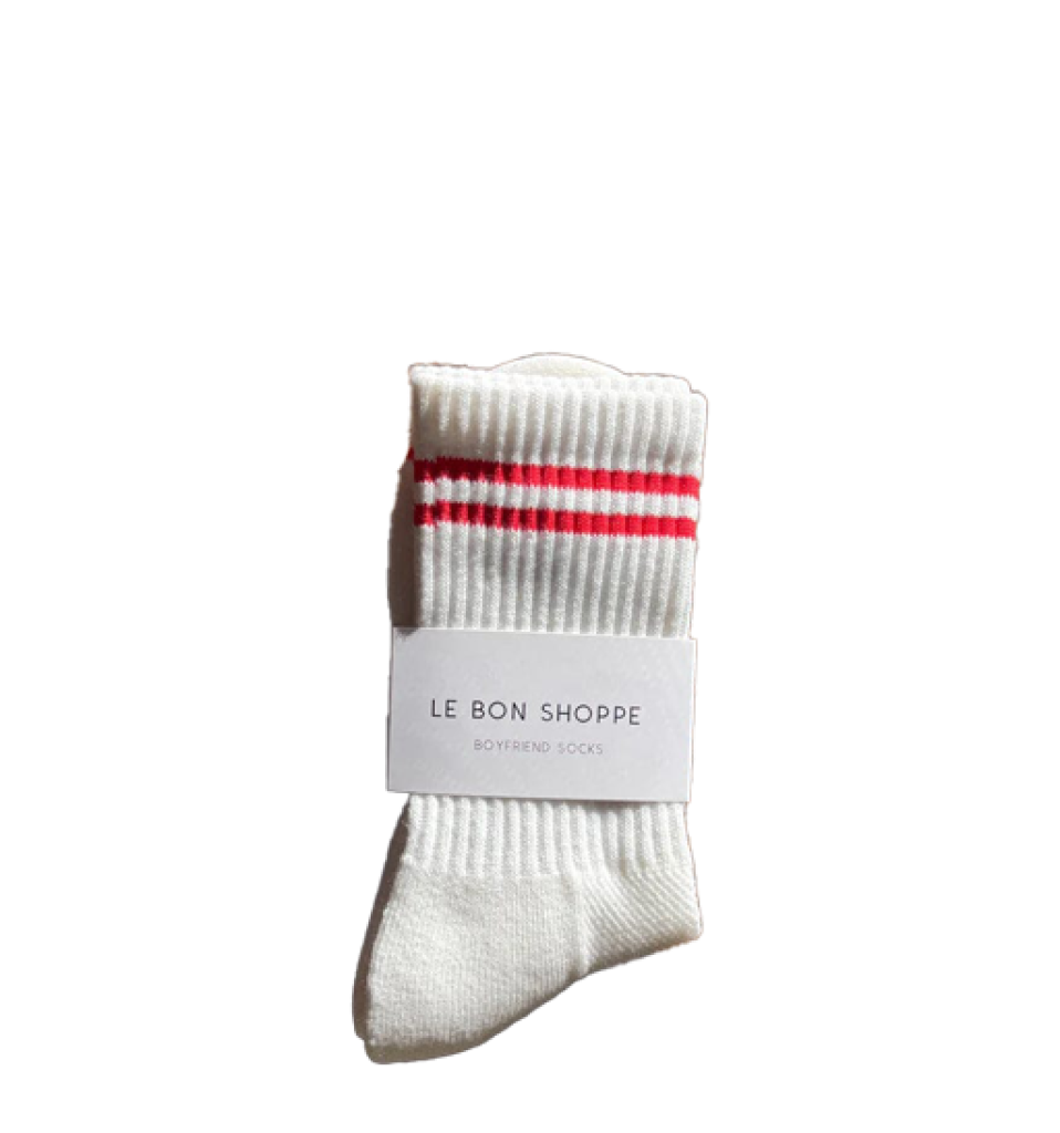 Le Bon Shoppe korte kousen Le Bon Shoppe - boyfriend socks - clean white