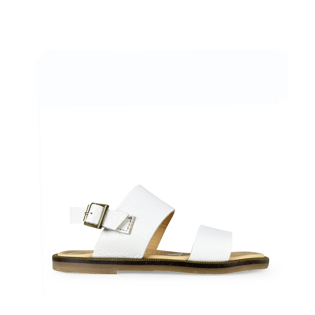 Ocra - Witte sandalen met gesp