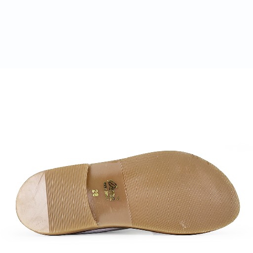 Ocra sandals Purple sandal with double buckle closure