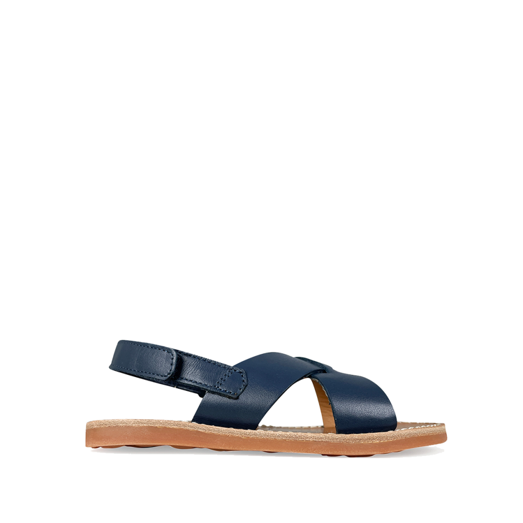 Pom d'api - Donkerblauwe sandaal met gekruiste band