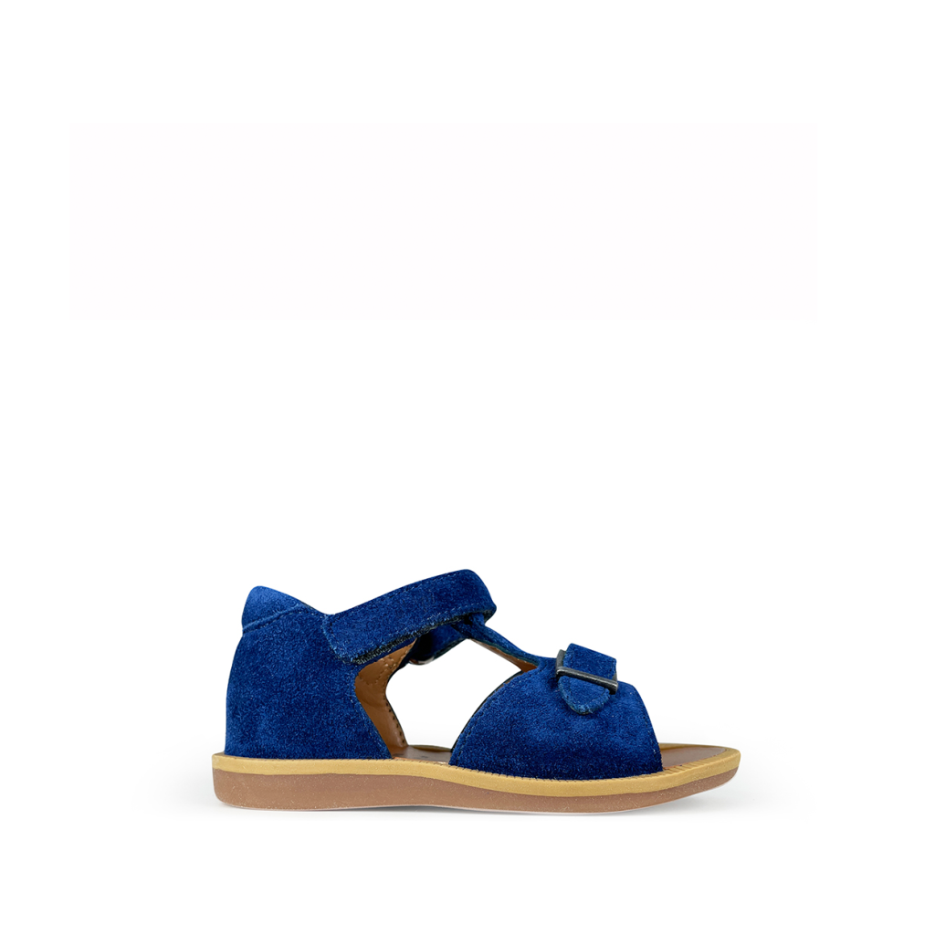 Pom d'api - Blauwe sandaal met gesloten hiel