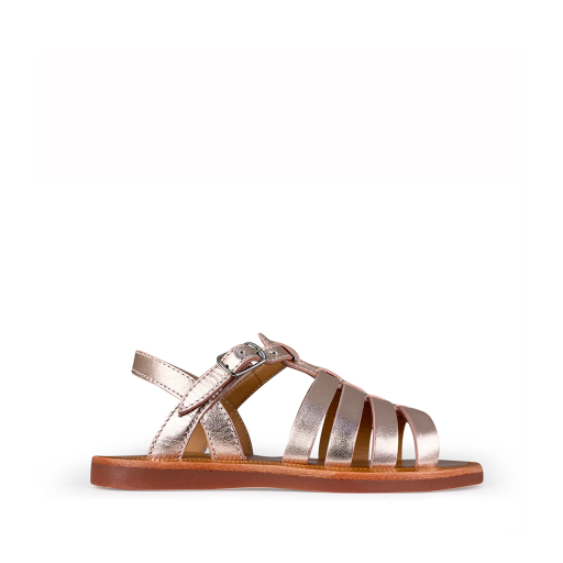 Kids shoe online Pom d'api sandals Roman sandal in rosegold