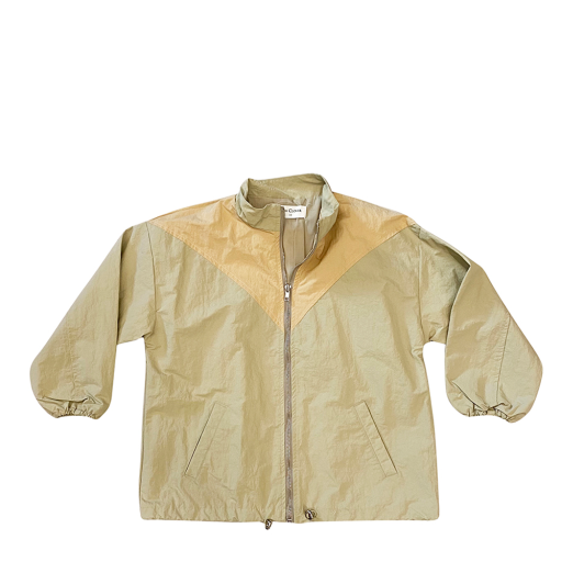 Anna Pops jackets Light khaki mackintosh with beige stripe