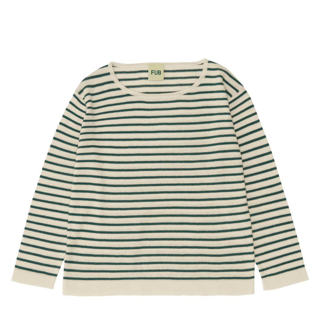 FUB knitwear Green striped jumper Fub