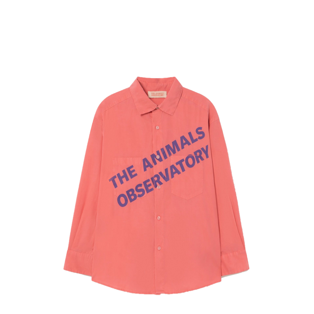 The Animals Observatory - Roze hemd met opdruk 'the animals observatory'
