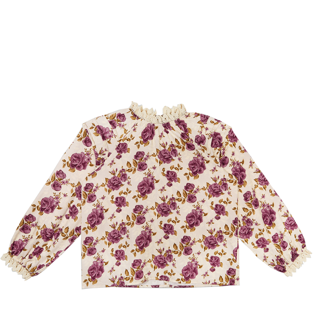 The new society - Light pink blouse with flower print The New Society