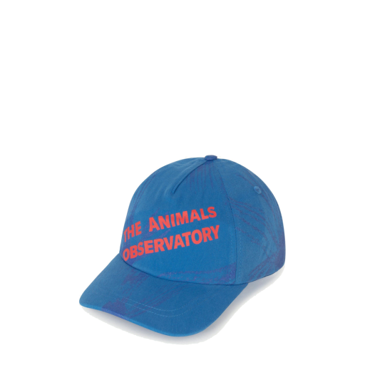 The Animals Observatory caps Blue cap with tonal print and logo TAO