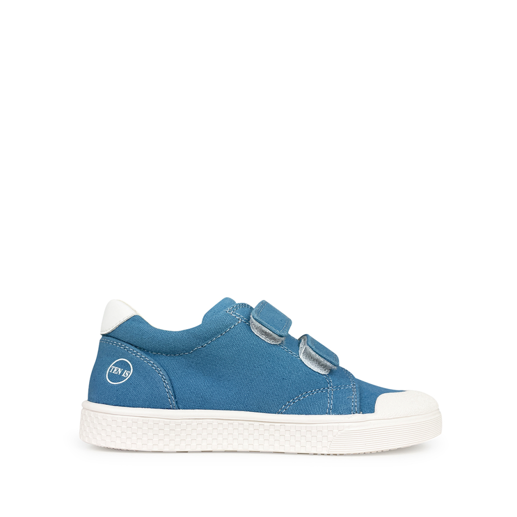 10IS - Canvas velcro sneaker in light blue