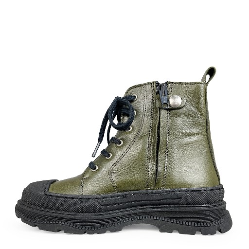 Angulus short boots half high boot in olive color