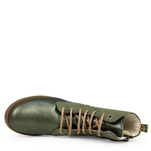 Beberlis short boots Short green lace-up boot