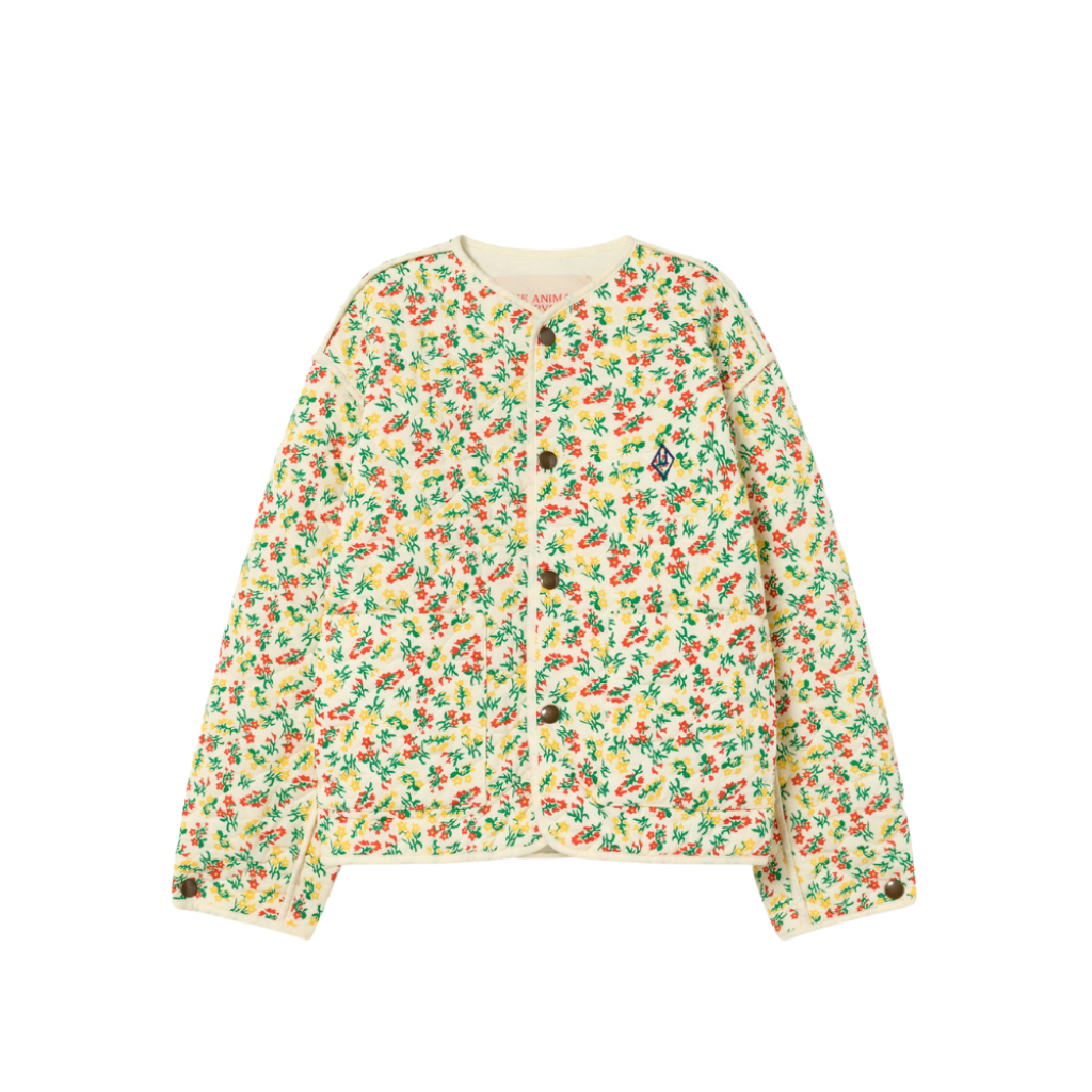 The Animals Observatory - White jacket with colourfull flower print
