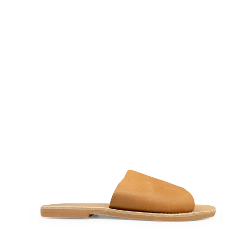 Kinderschoen online Thluto sandalen Bruine lederen slippers