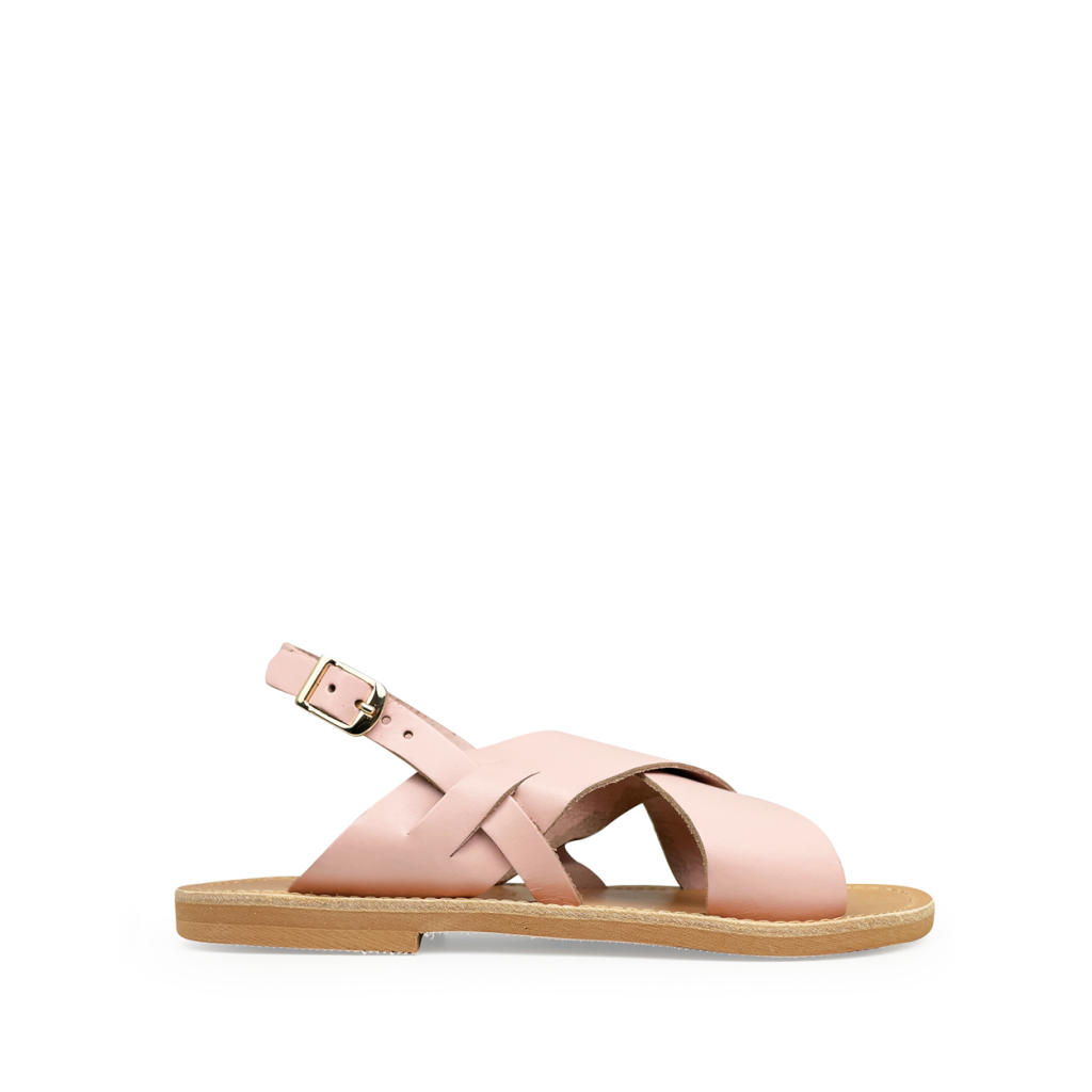 Thluto - Pink leather slippers