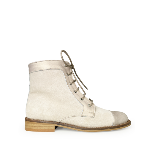 Kids shoe online Eli Boots Lace botine in beige velour