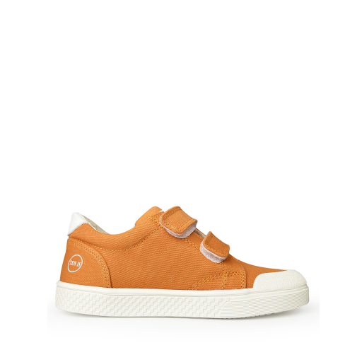 Kinderschoen online 10IS sneaker Canvas velcro sneaker in oranje