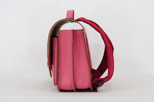 Own Stuff schoolbag Antique pink leather bag with buckle closure