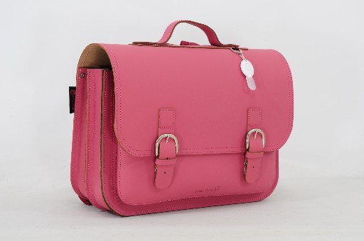 Own Stuff schoolbag Antique pink leather bag with buckle closure