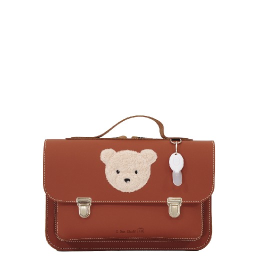 Kids shoe online Own Stuff schoolbag Leather toddler bag in cognac/brown