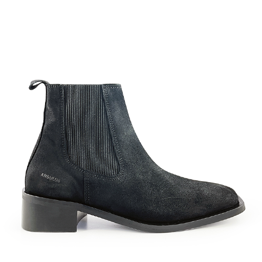 Kids shoe online Angulus short boots Black sude boot