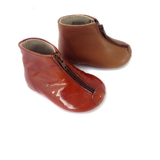 Gallucci slippers Patent brown slipper