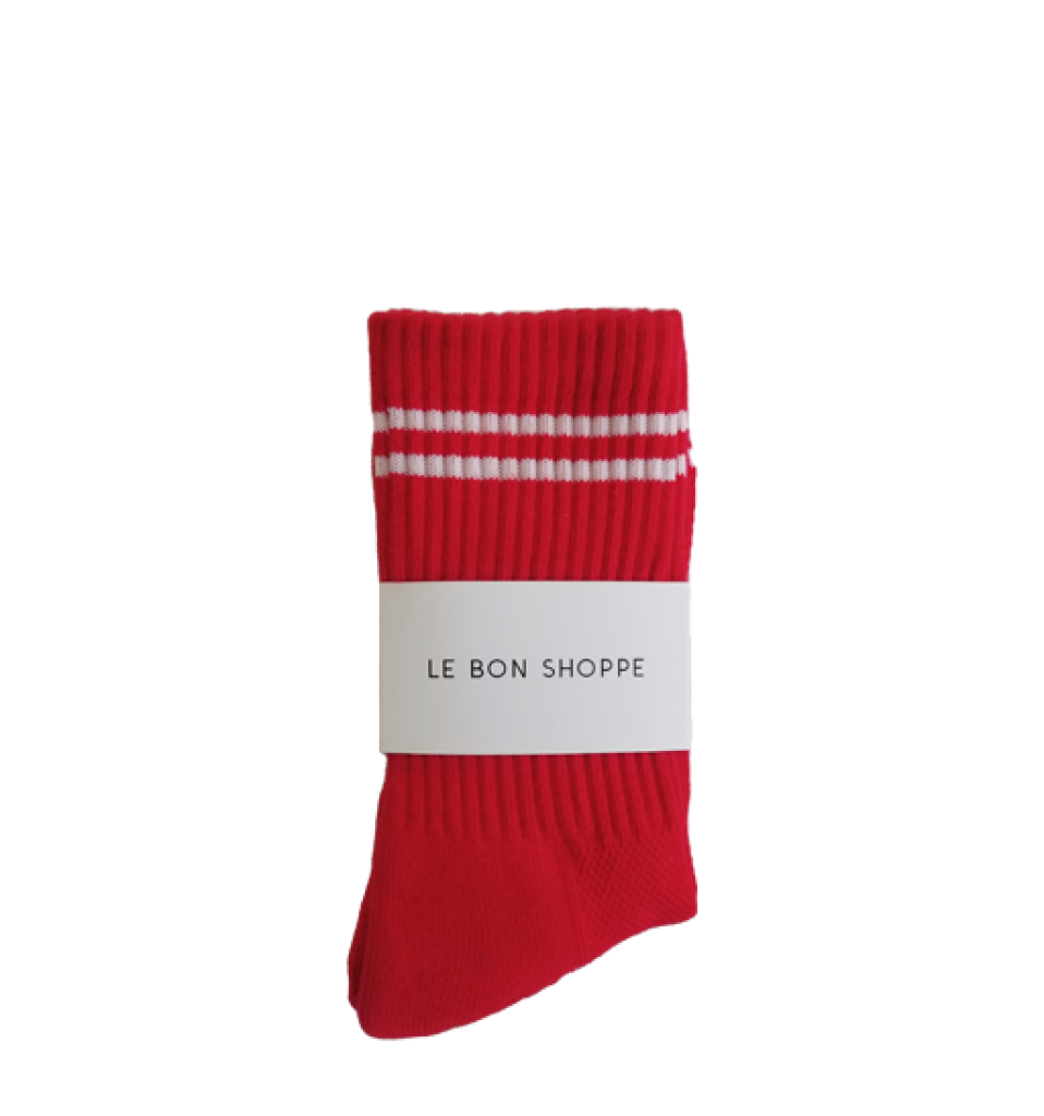 Le Bon Shoppe - Le Bon Shoppe - Boyfriend Socks Dark red