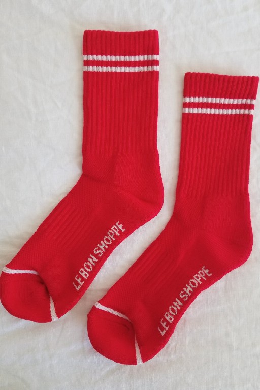 Le Bon Shoppe short socks Le Bon Shoppe - Boyfriend Socks Dark red