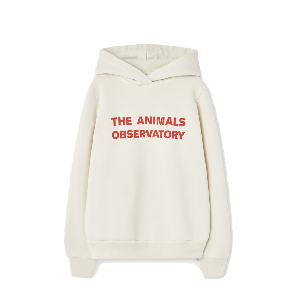 The Animals Observatory sweaters Beige hoodie with logo