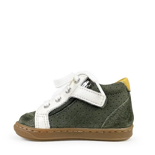 Pom d'api sneaker Sneaker in kaki met wit