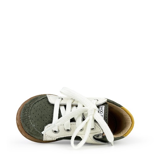 Pom d'api sneaker Sneaker in kaki met wit