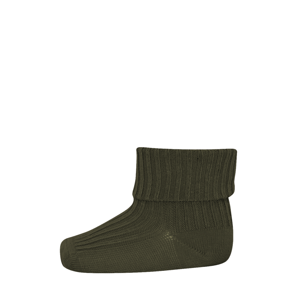 mp Denmark - Fine wool rib socks Ivy Green