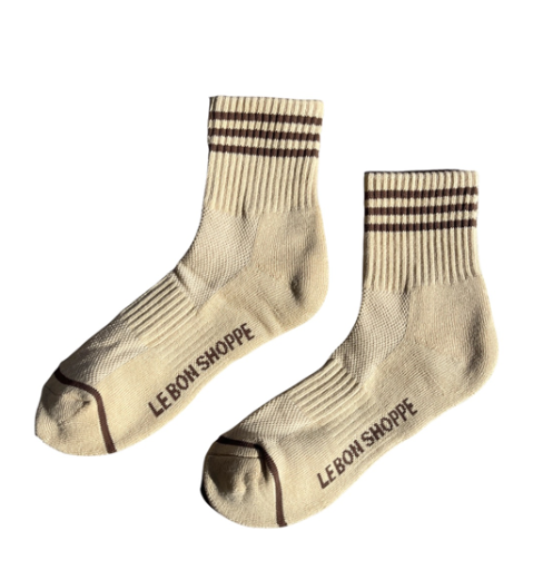 Le Bon Shoppe korte kousen Le Bon Shoppe - Girlfriend Socks beige/bruin