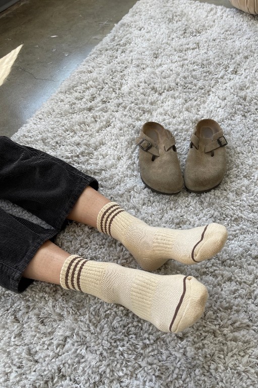Le Bon Shoppe short socks Le Bon Shoppe - Girlfriend Socks beige/brown