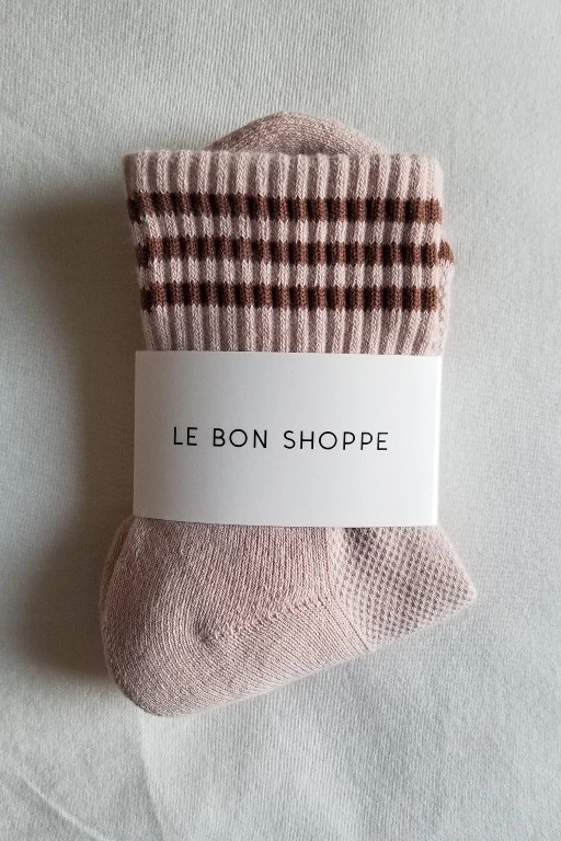Le Bon Shoppe korte kousen Le Bon Shoppe - Girlfriend Socks oudroze/bruin