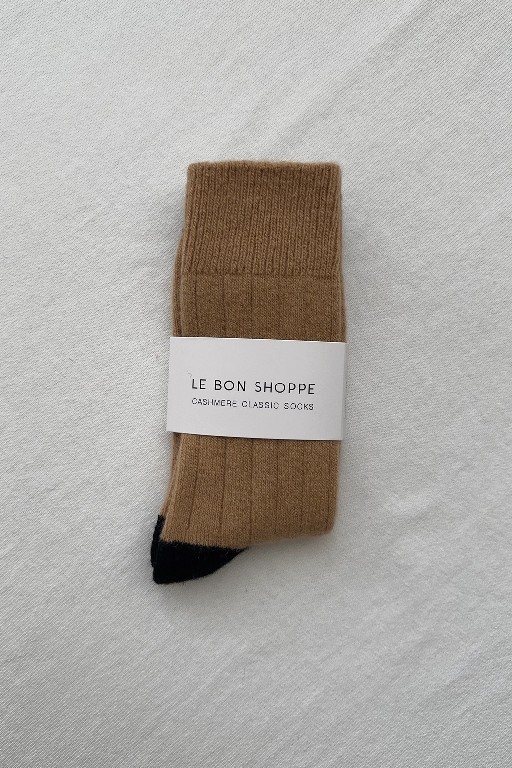 Le Bon Shoppe short socks Le Bon Shoppe - cashmere classic socks camel