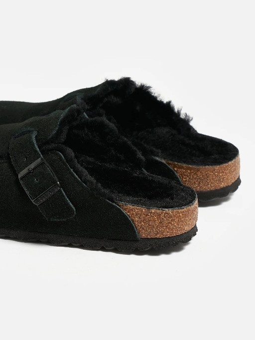 Birkenstock pantoffels Birkenstock Boston Shearling wool