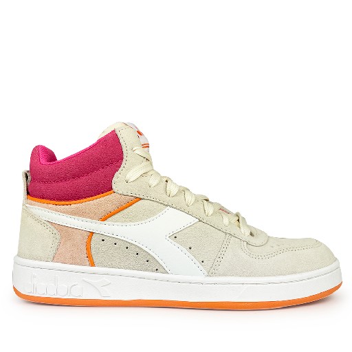 Diadora trainer Beige sneaker with pink accents