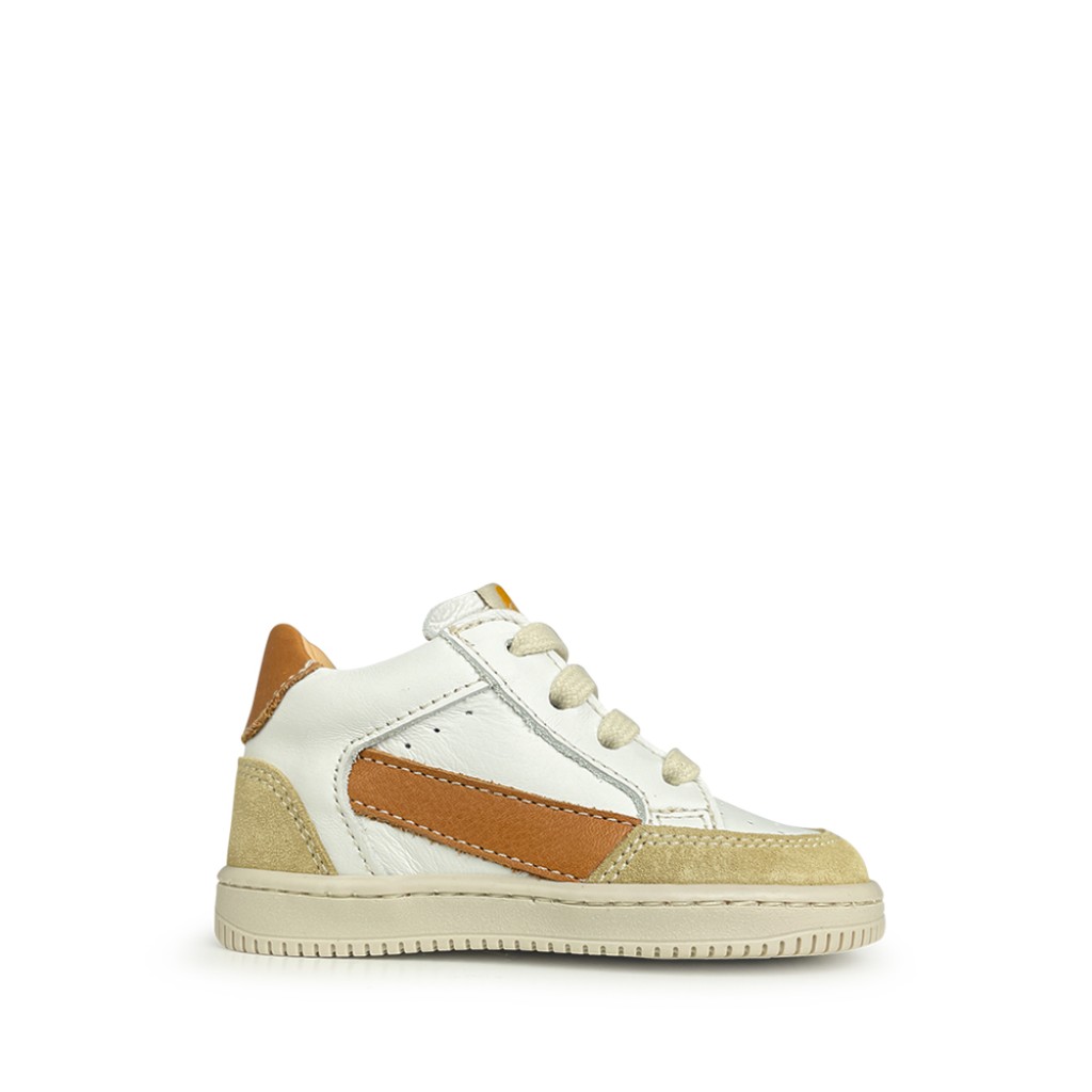 Ocra - White sneaker with cognac accent