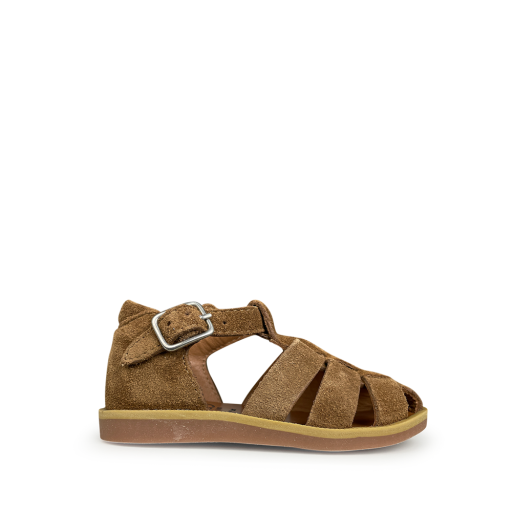 Kinderschoen online Pom d'api sandalen Sandaal bruin velours