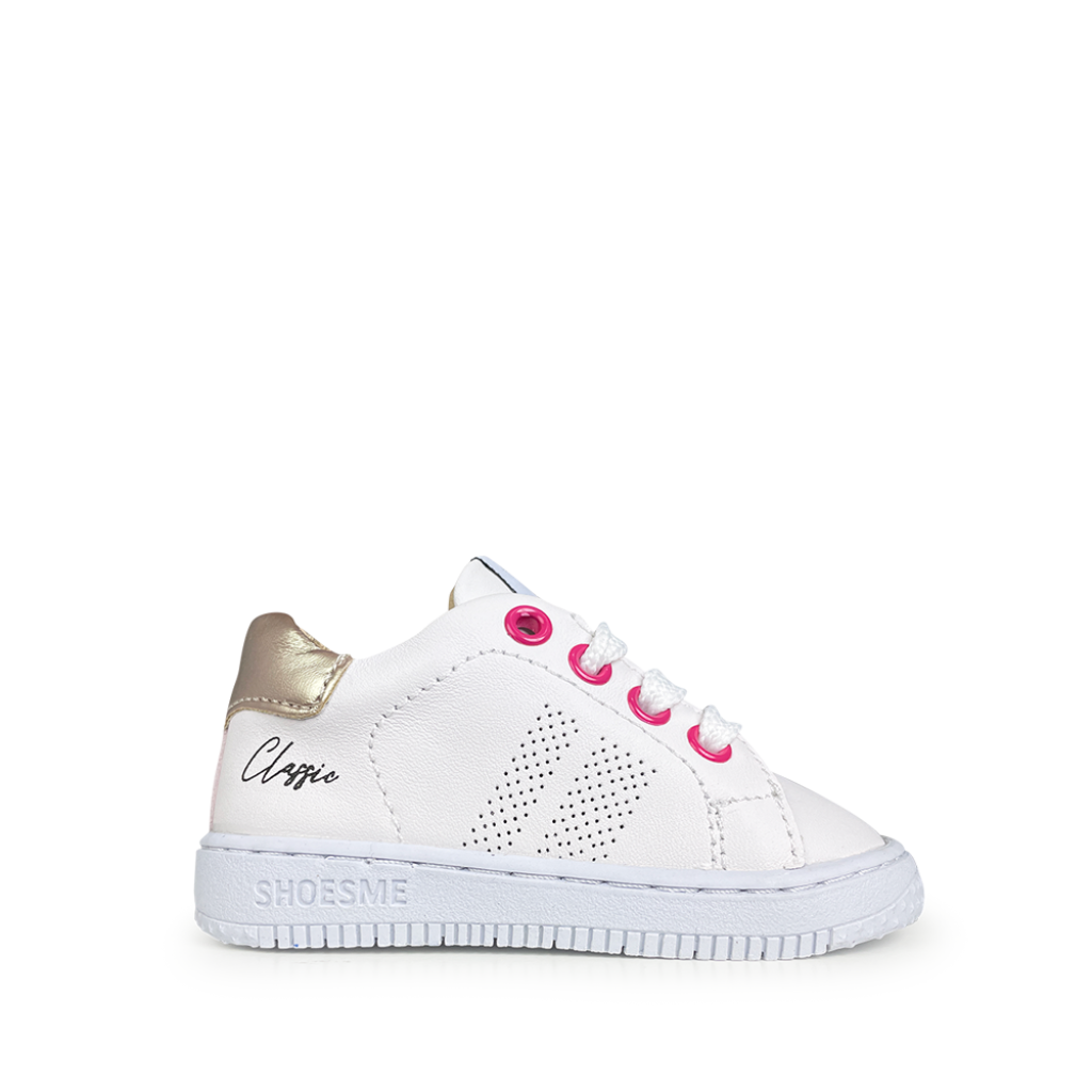 Shoesme - Pre-sneaker white and platinum