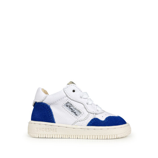 Kids shoe online Shoesme first walkers Pre-sneaker white and blue