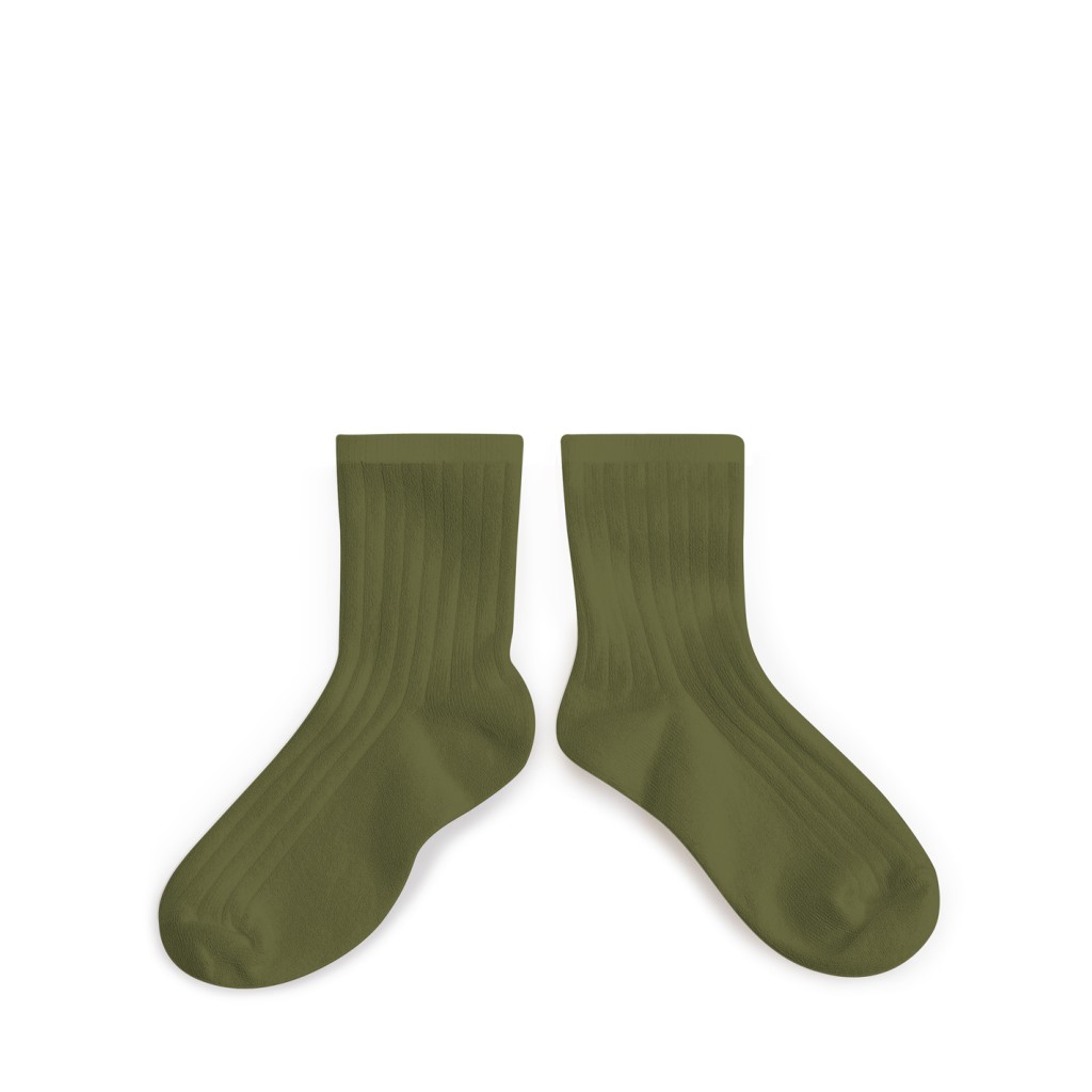 Collegien - Short green socks - olive de lubron