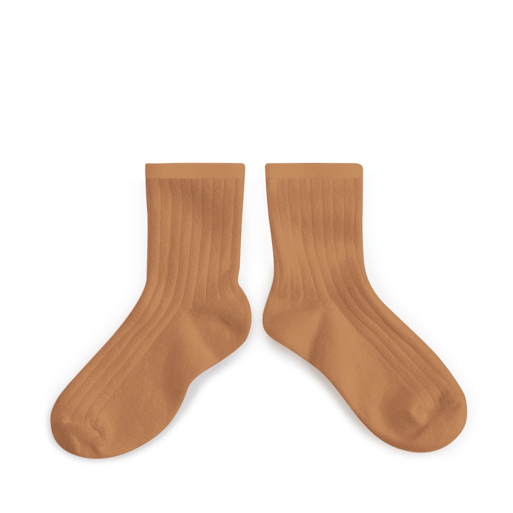 Collegien - Short brown socks - caramel au beurre sal